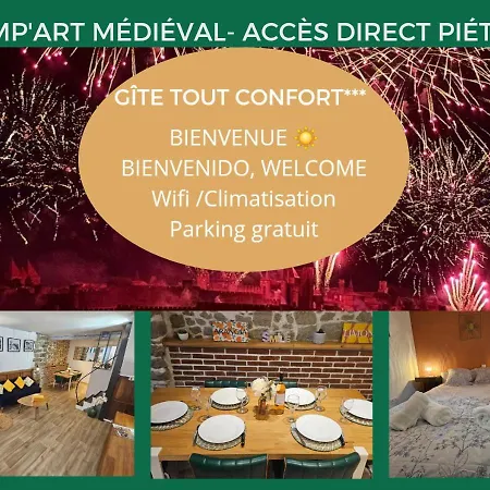 아파트 Cite Medievale- Le Remp'art - Confort - Acces Direct Pietons - Parking Gratuit